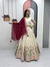 PC 546 Pure Tissue Silk With Thread & Sequence Work Lehenga With Choli Dupatta Wholesalers In Delhi